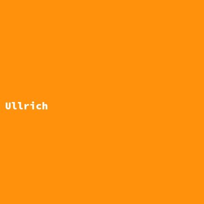 Hersteller: Ullrich