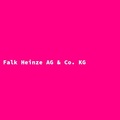 Hersteller: Falk Heinze AG &amp; Co. KG