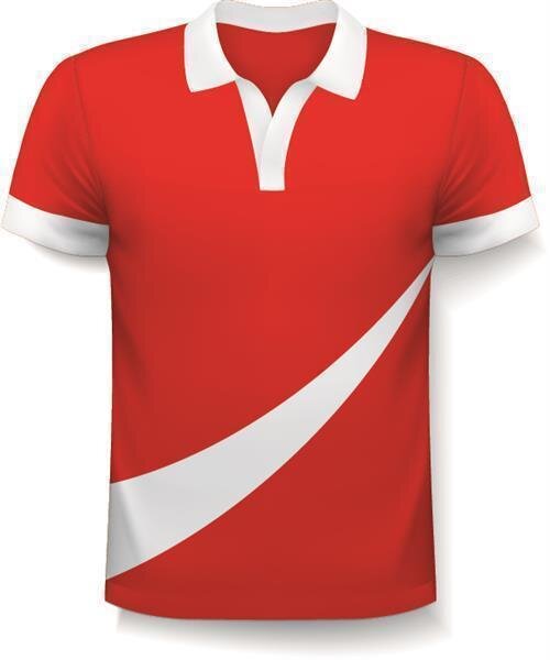 Fußballtrikot mit eigenem Logo Rot S Herren
