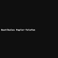 Rustikales Papier-Telefon
